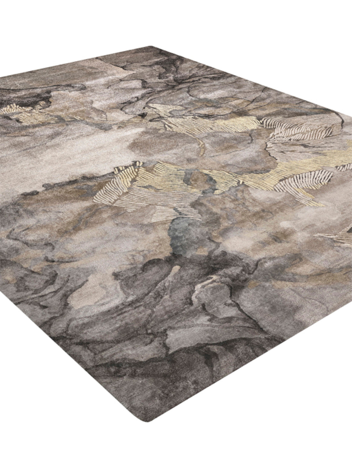 Luxury carpet in GREY GOLD color and 4'6" x 6'6" size