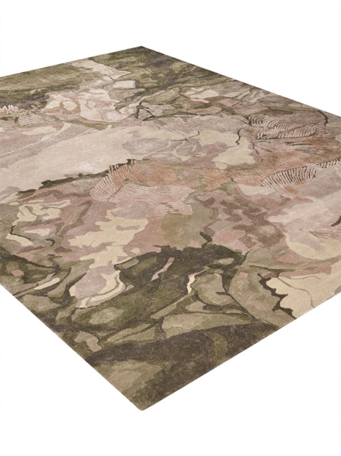 Luxury carpet in TAUPE GREEN color and 4'6" x 6'6" size