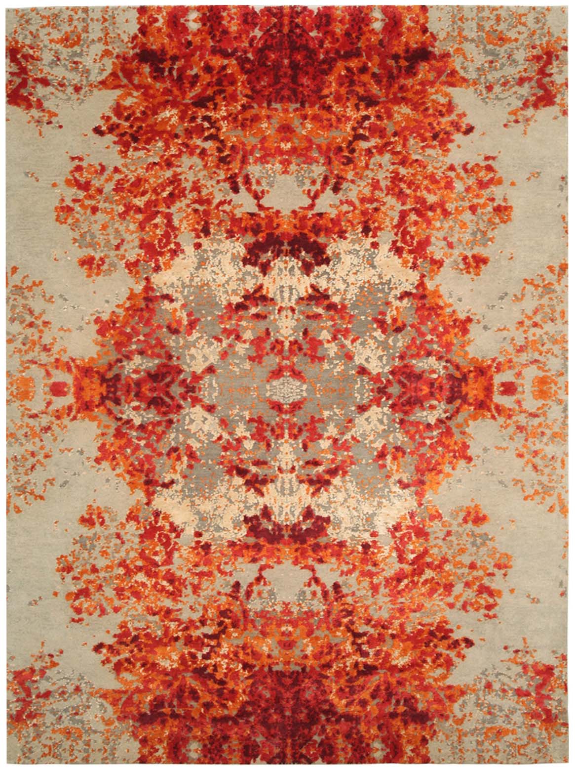 Luxury hand knotted carpet made from Pure Silk & Linen