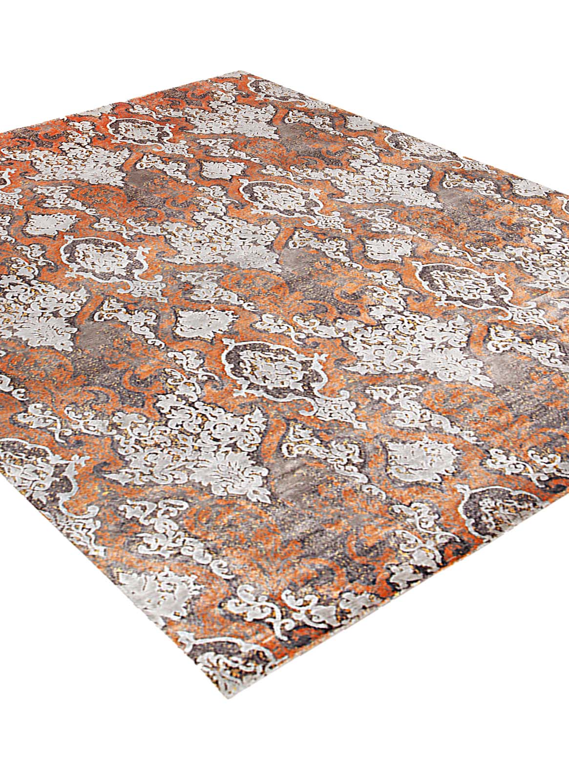 Luxury carpet in Rust Beige color and 6' x 9' size