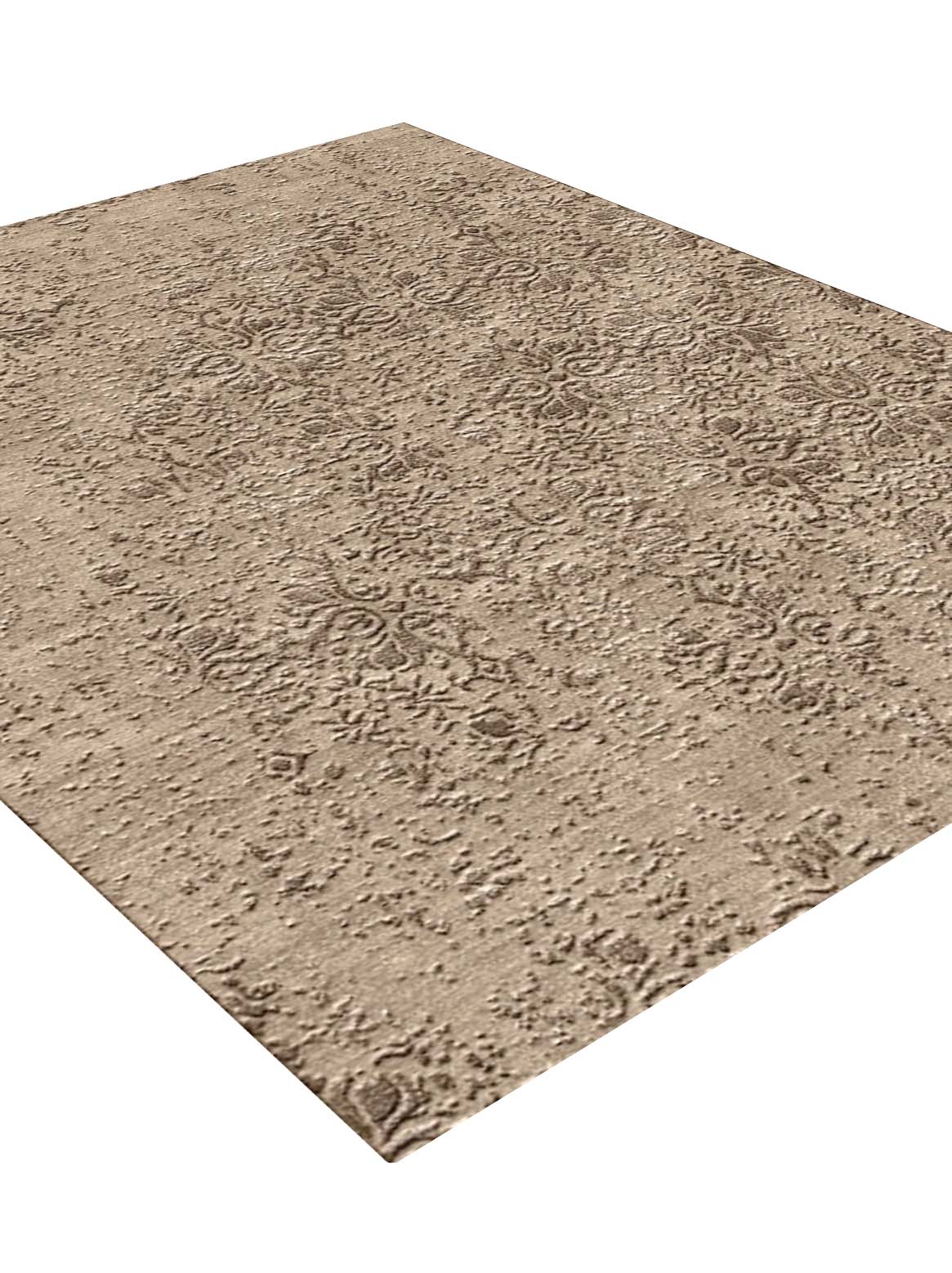 Luxury carpet in Beige color and 6' x 9' size