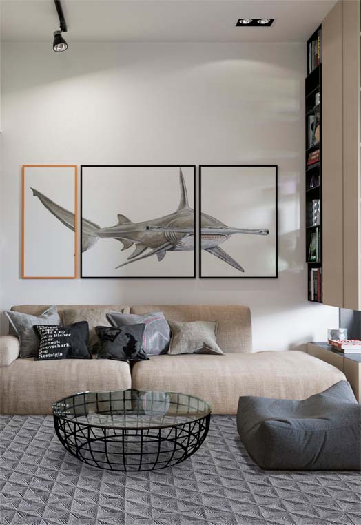 Luxury carpet in Light Grey color and 5'6" x 8' size