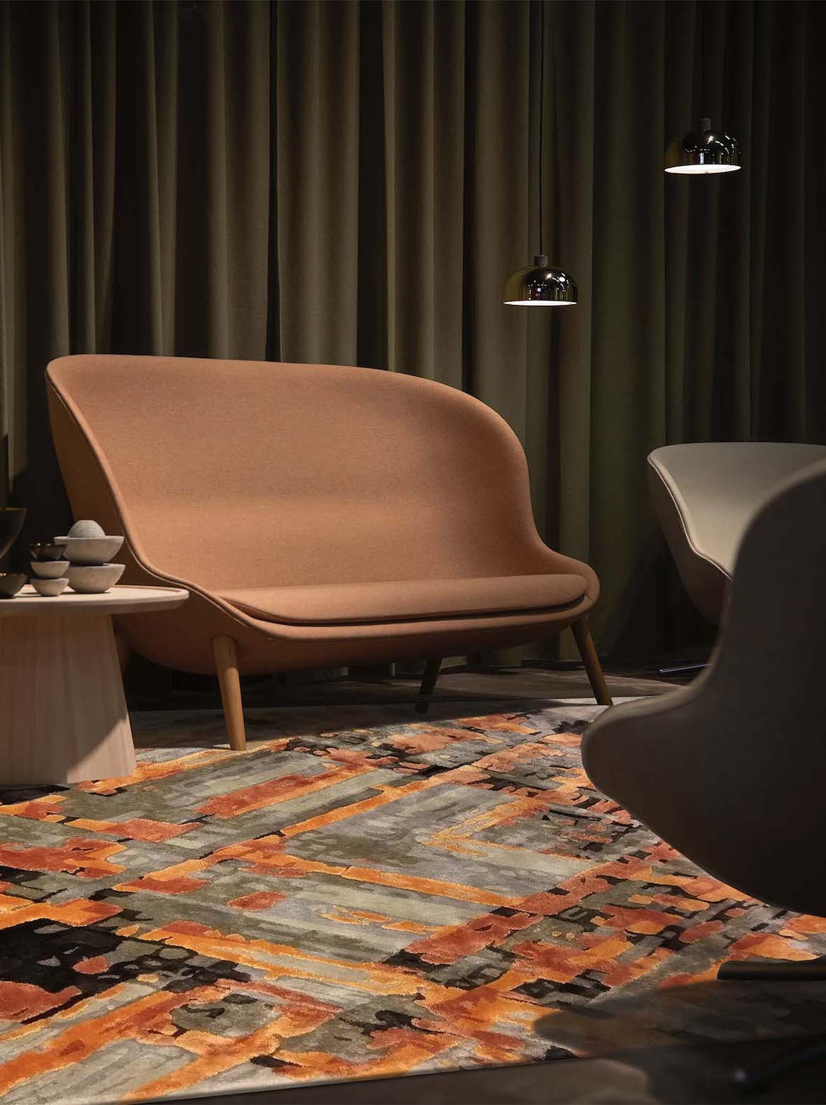 Luxury carpet in Rust color and 5'6" x 8' size