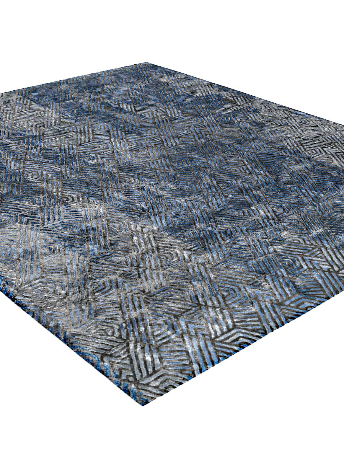 Luxury carpet in Blue color and 4'6" x 6'6" size