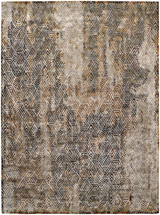 Luxury hand tufted carpet made from 100% Botanical Silk