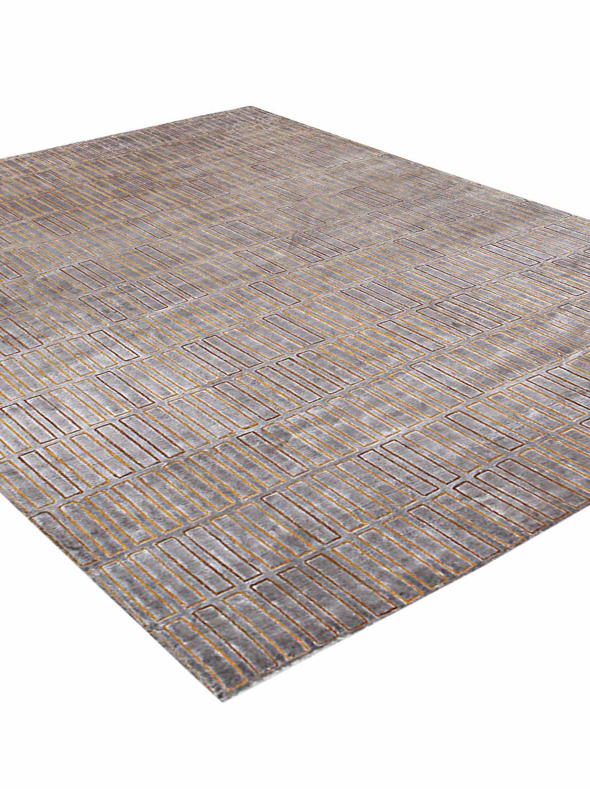 Luxury carpet in Grey Gold color and 6' x 9' size
