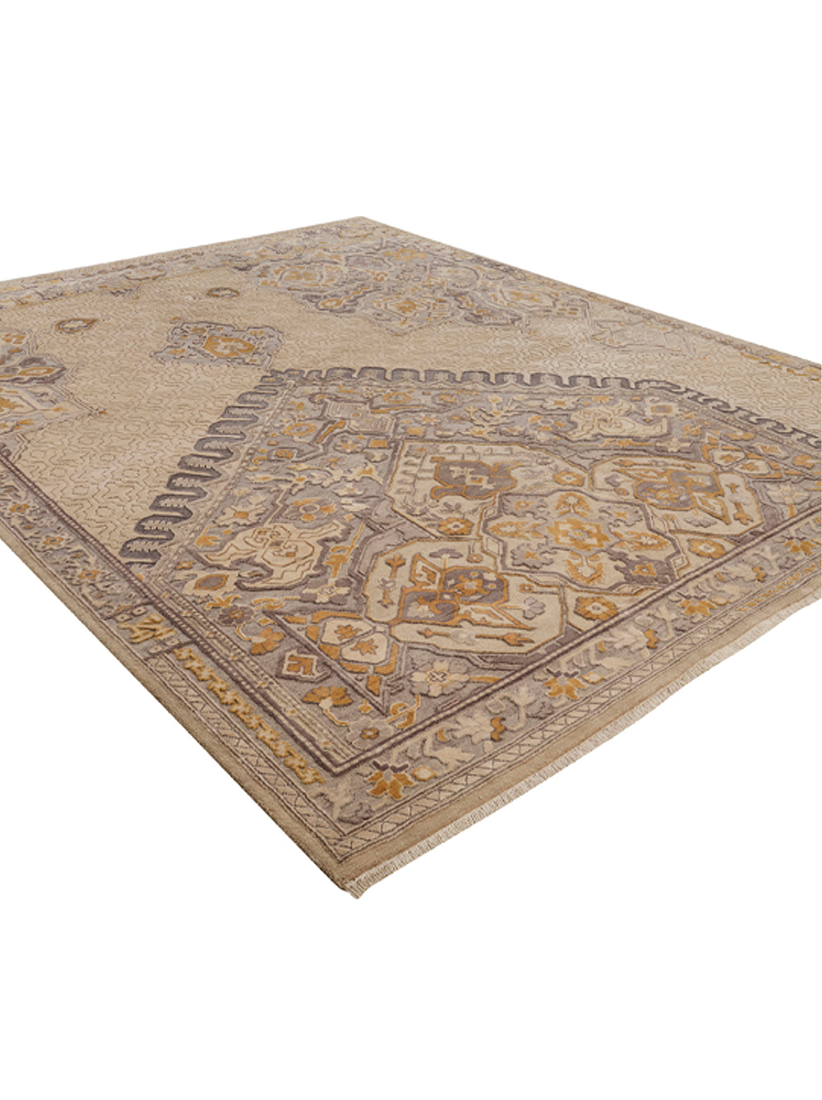 Luxury carpet in Grey Gold color and 6' x 9' size