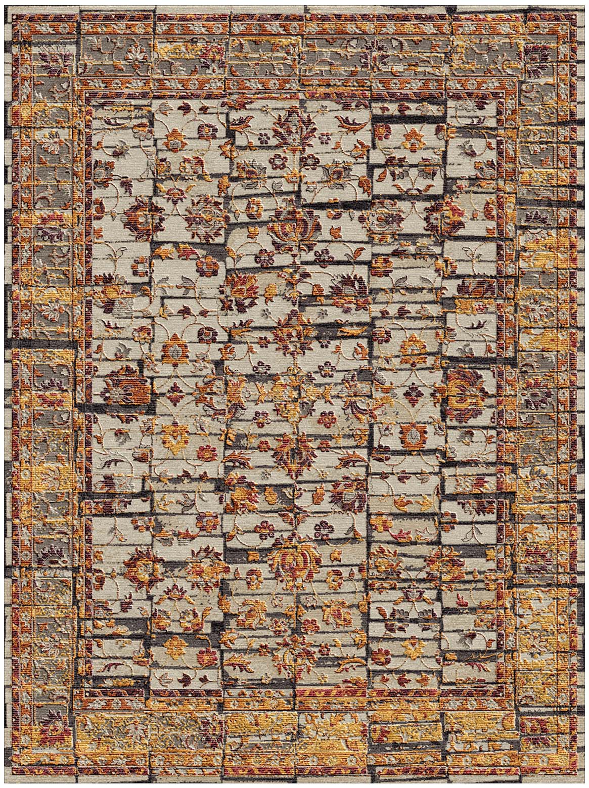 Luxury hand knotted carpet made from Wool & Bamboo Silk