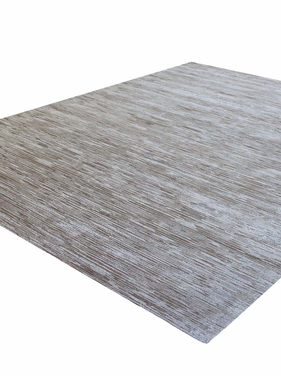 Luxury hand tufted carpet made from Botanical Silk & Lurex in beige color and 3' x 5' size