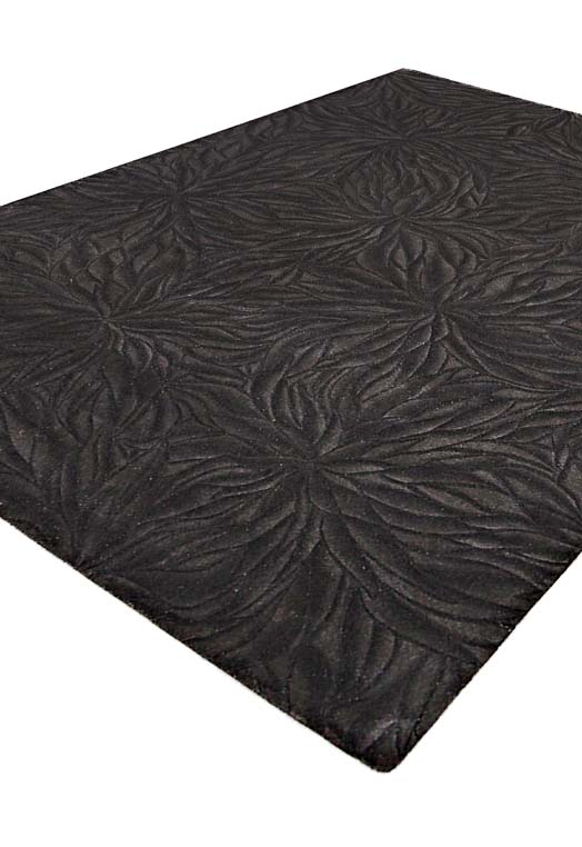 Luxury hand tufted carpet made from Wool & Botanical Silk in charcoal color and 4'6" x 6'6" size