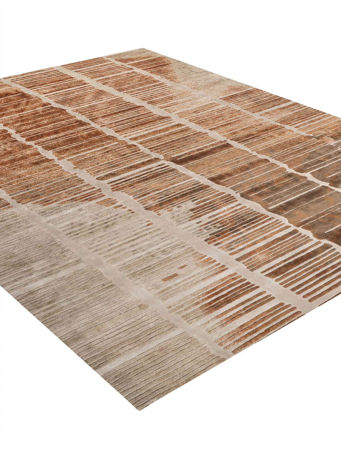 Luxury carpet in RUST BEIGE color and 4'6" x 6'6" size