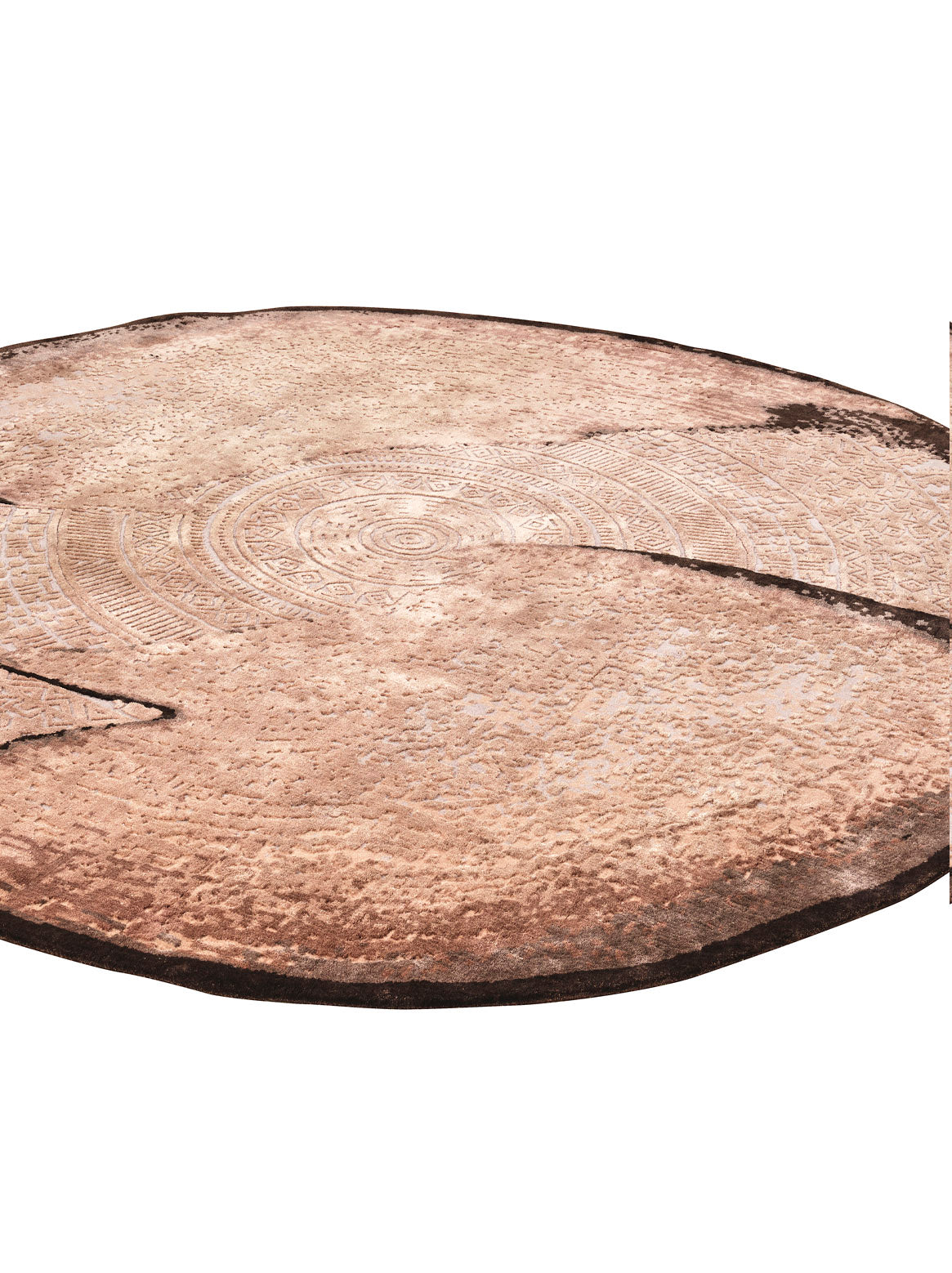 Luxury hand knotted carpet made from Wool & Botanical Silk in rustic copper color and 7'1" x 9' size