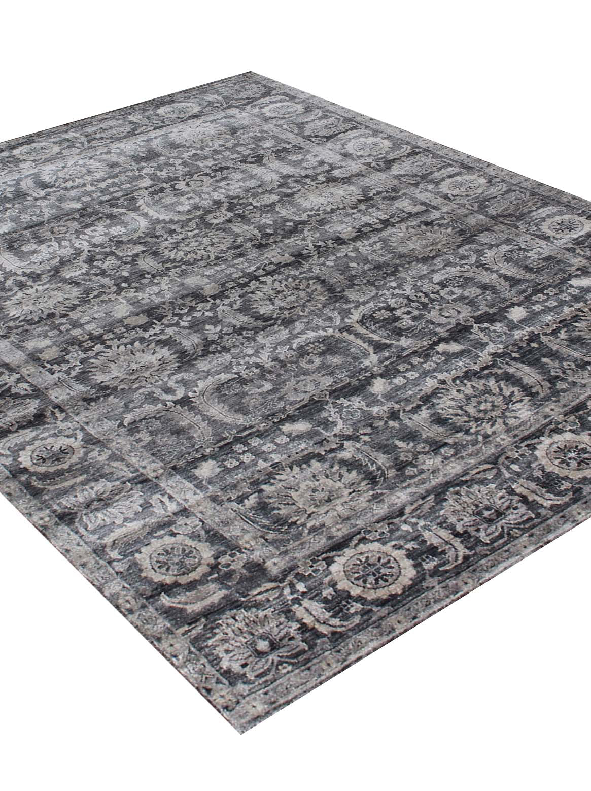 Luxury carpet in Dark Grey color and 8' x 10' size