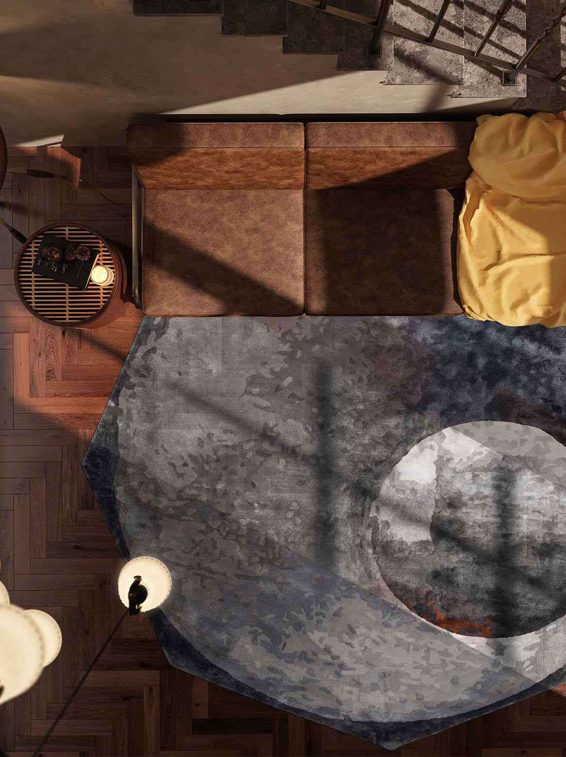 Luxury carpet in Taupe Rust color and Custom Size