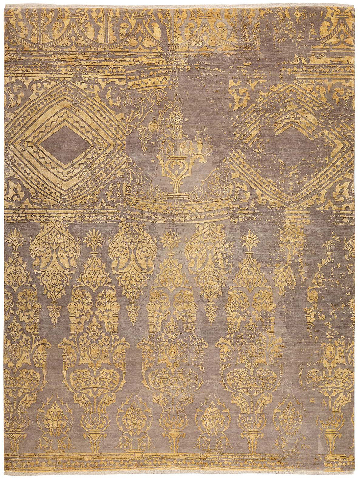 Luxury hand knotted carpet made from Wool & Botanical Silk