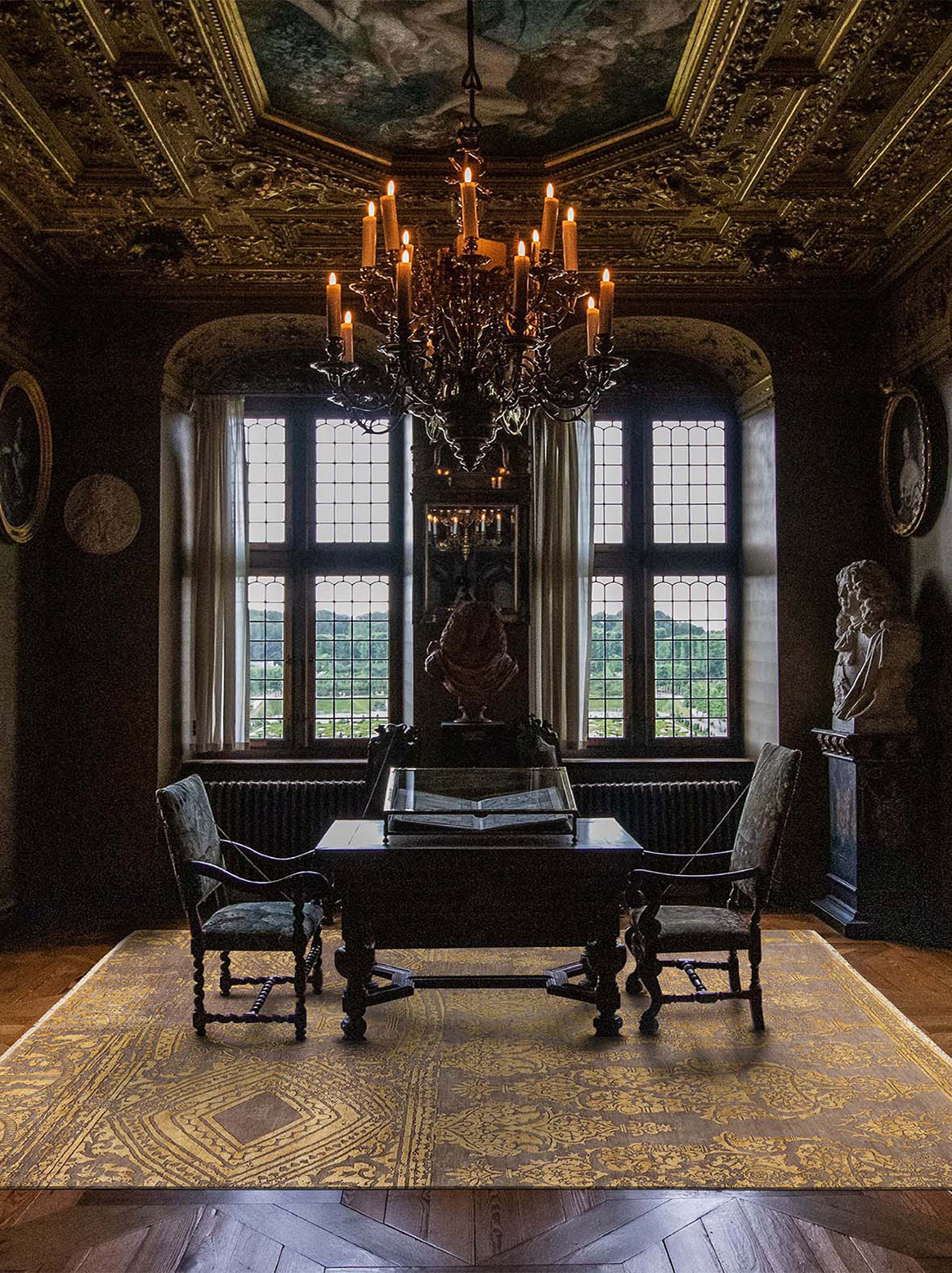 Luxury carpet in Mustard color and 6' x 9' size