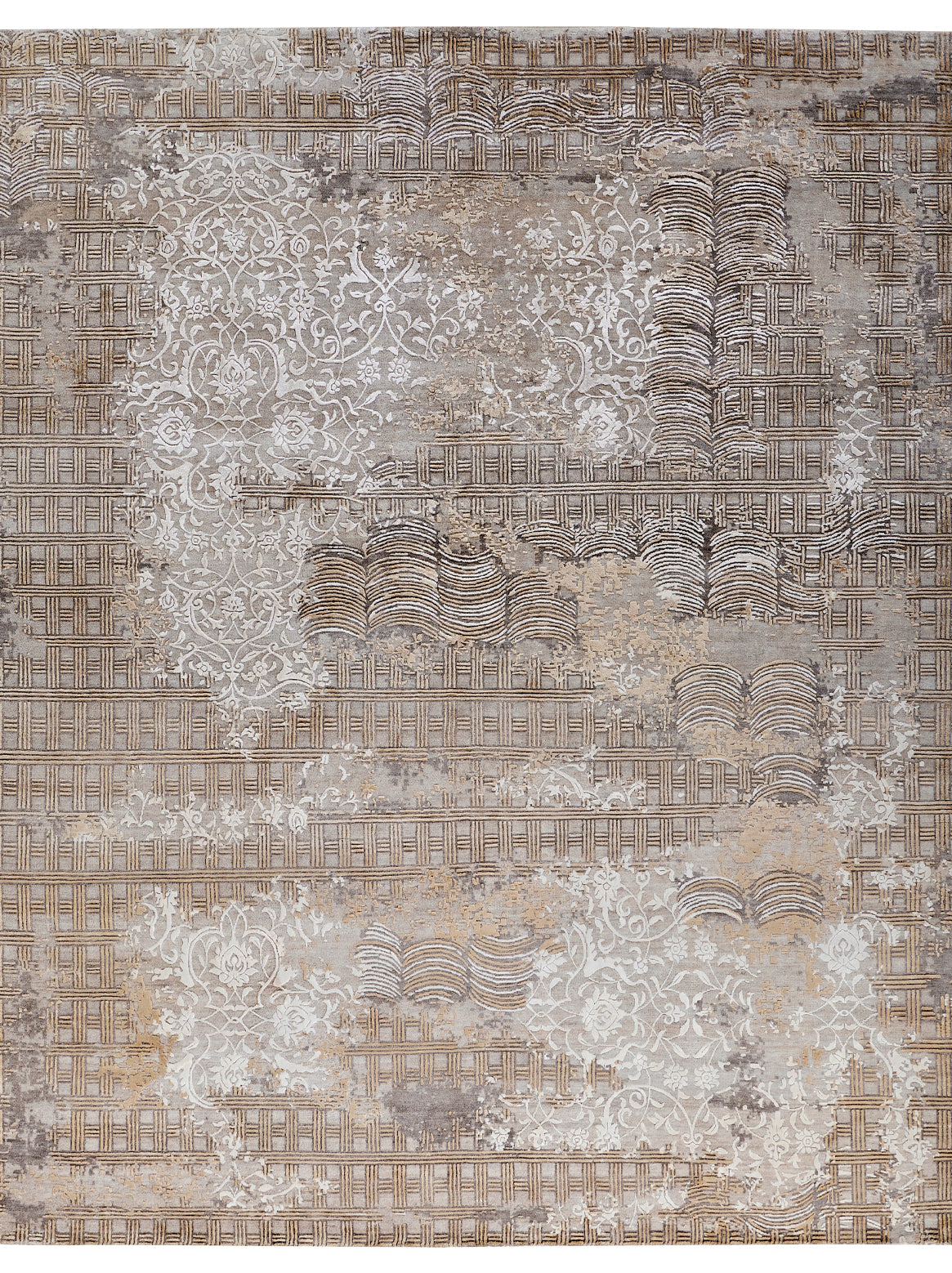 Luxury hand knotted carpet made from Wool & Botanical Silk