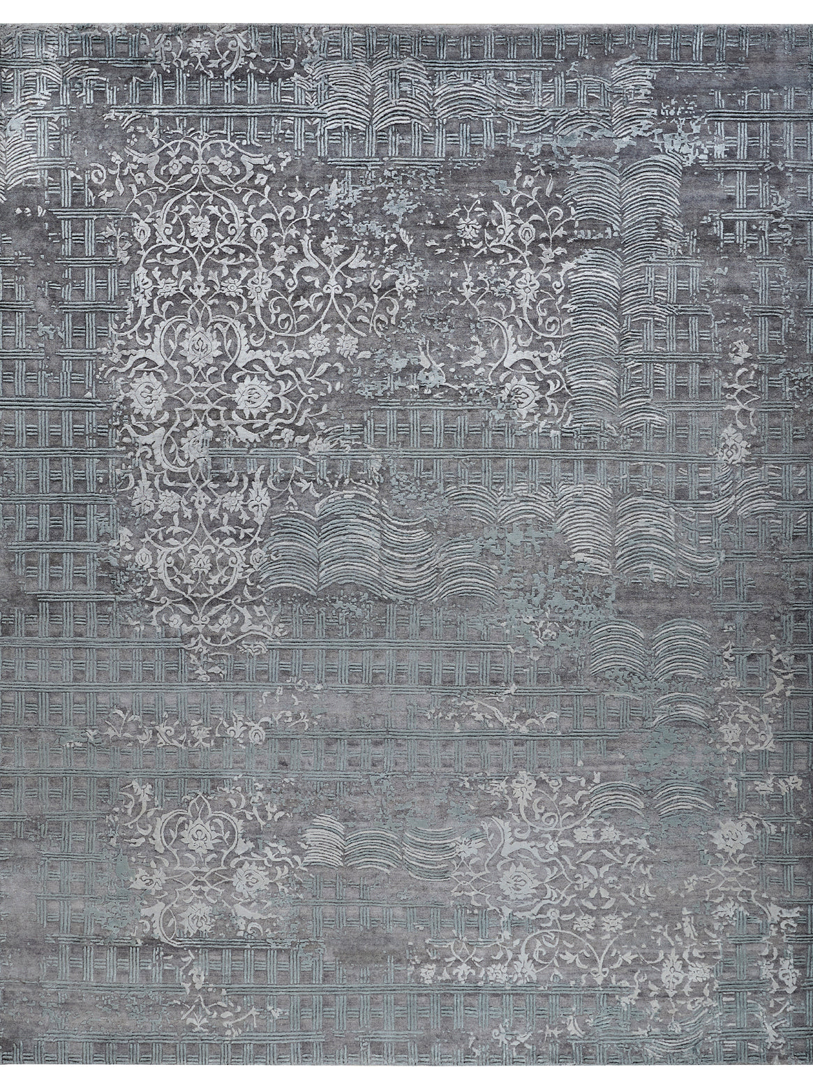 Luxury hand knotted carpet made from Wool & Botanical Silk