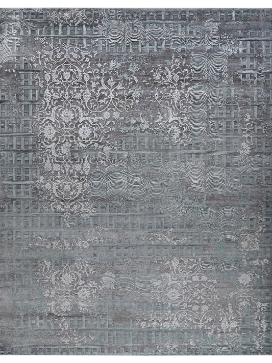 Luxury hand knotted carpet made from Wool & Botanical Silk