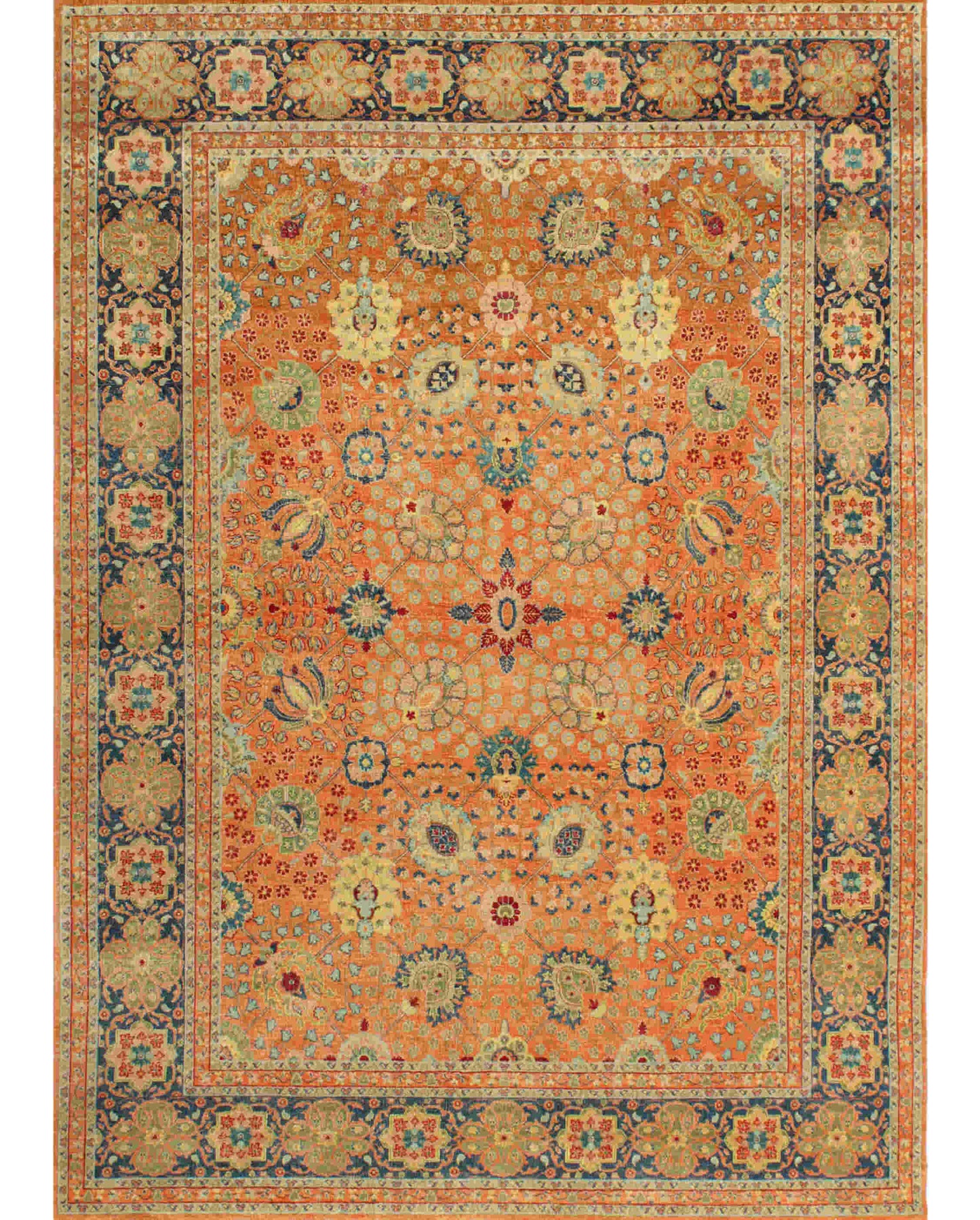 Luxury hand knotted carpet made from 100% Wool