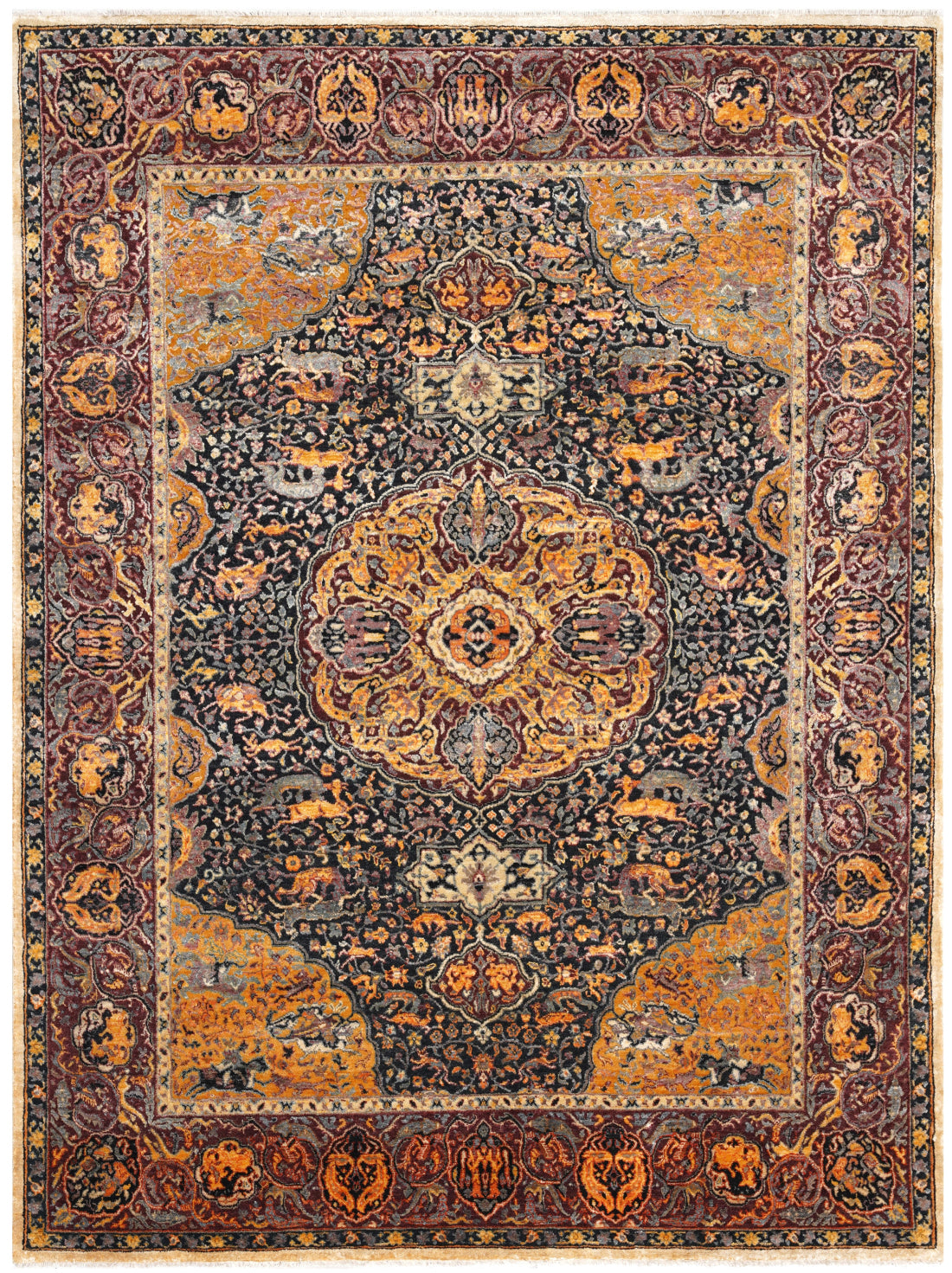 Luxury hand knotted carpet made from 100% Wool