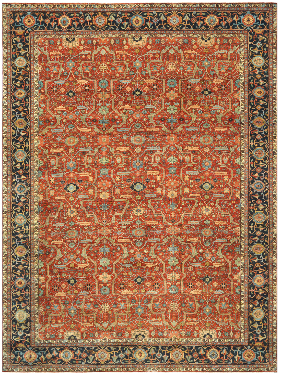 Luxury hand knotted carpet made from 100% Wool