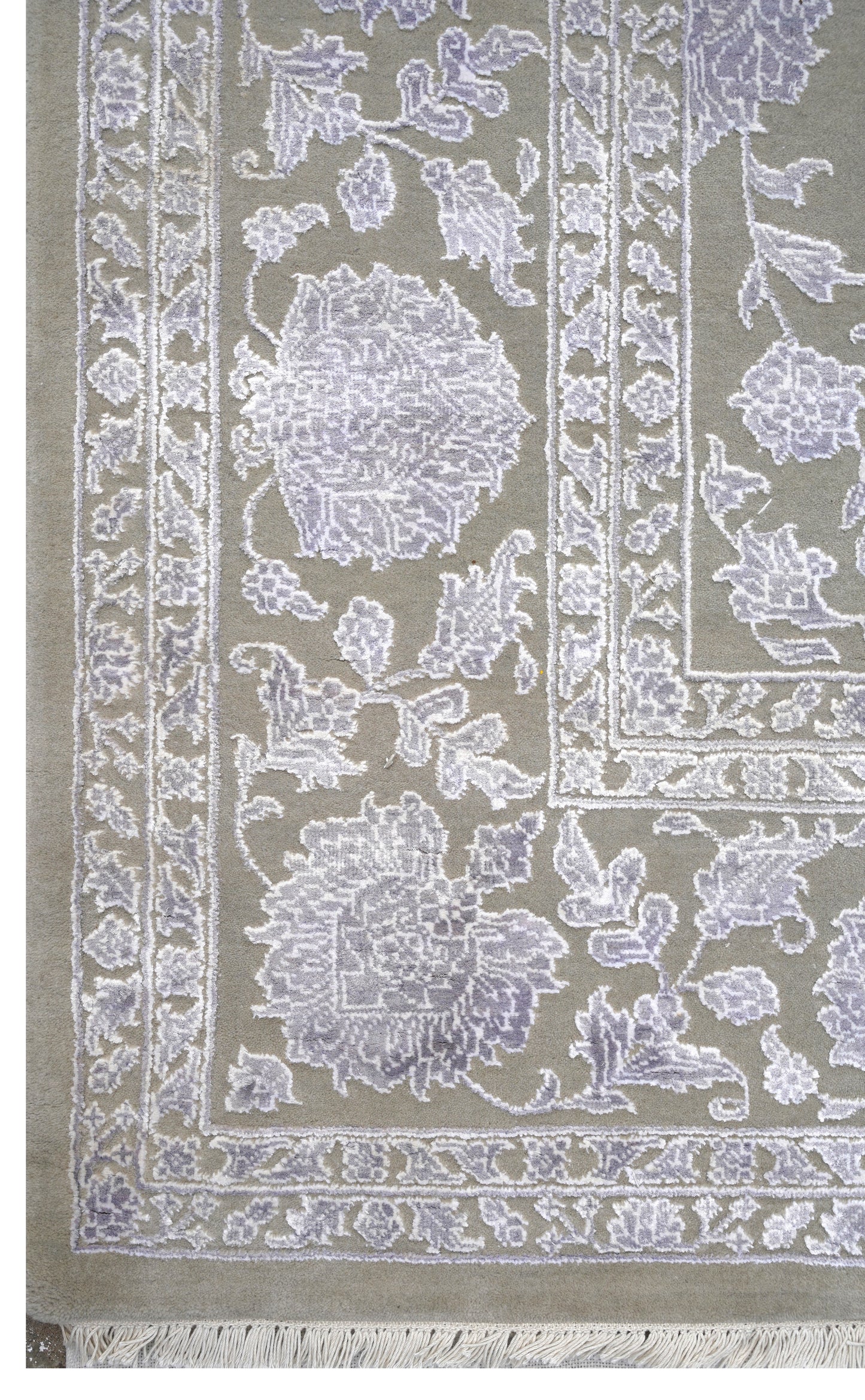 Luxury hand knotted carpet made from Wool & Botanical Silk in assorted color and 8' x 10' size