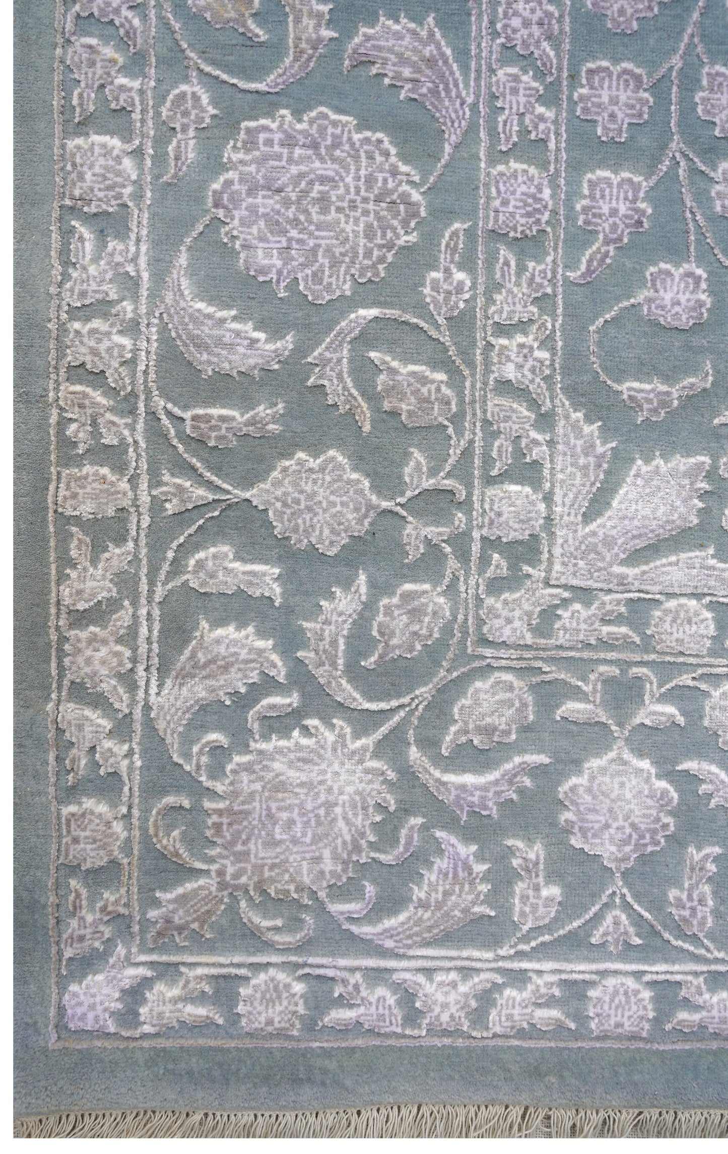 Luxury hand knotted carpet made from Wool & Botanical Silk in assorted color and 8'6" x 11'6" size