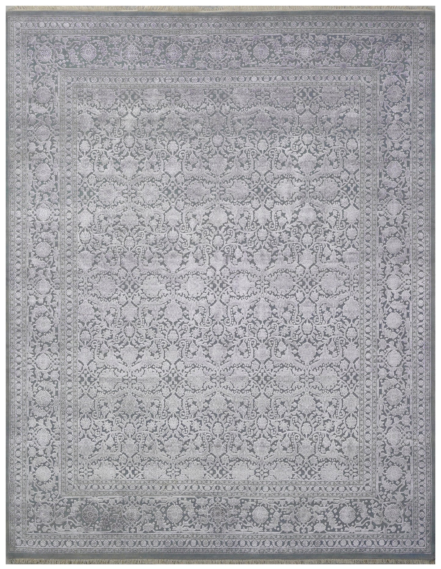 Luxury hand knotted carpet made from Wool & Botanical Silk