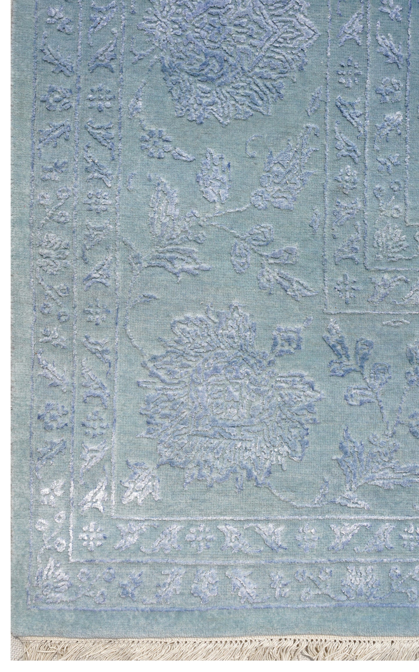Luxury hand knotted carpet made from Wool & Botanical Silk in assorted color and 9' x 12' size