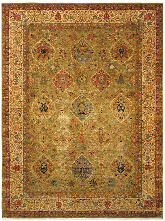 Luxury hand knotted carpet made from Wool & Botanical Silk