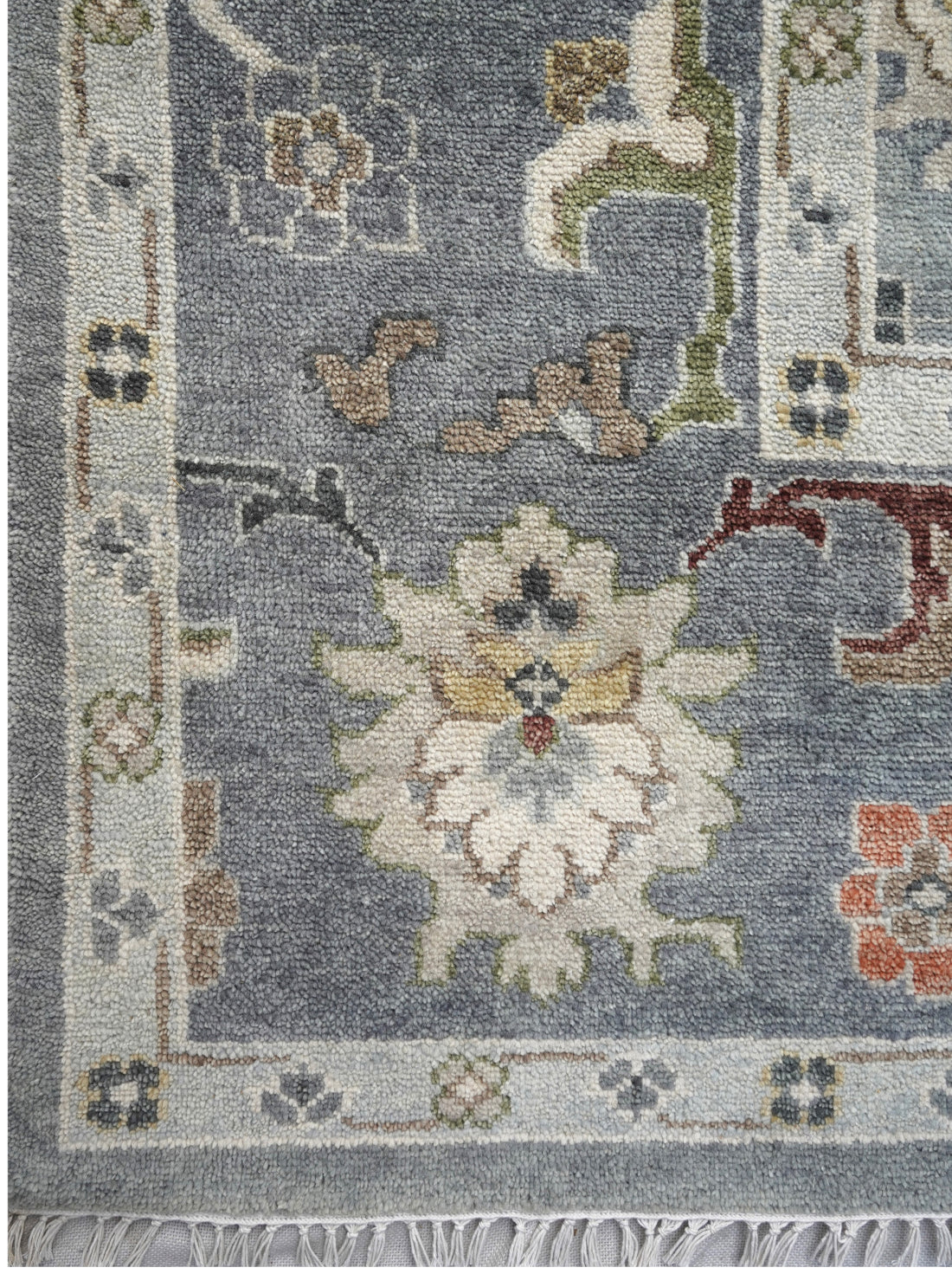 Luxury hand knotted carpet made from 100% Wool in grey color and 10' x 14' size