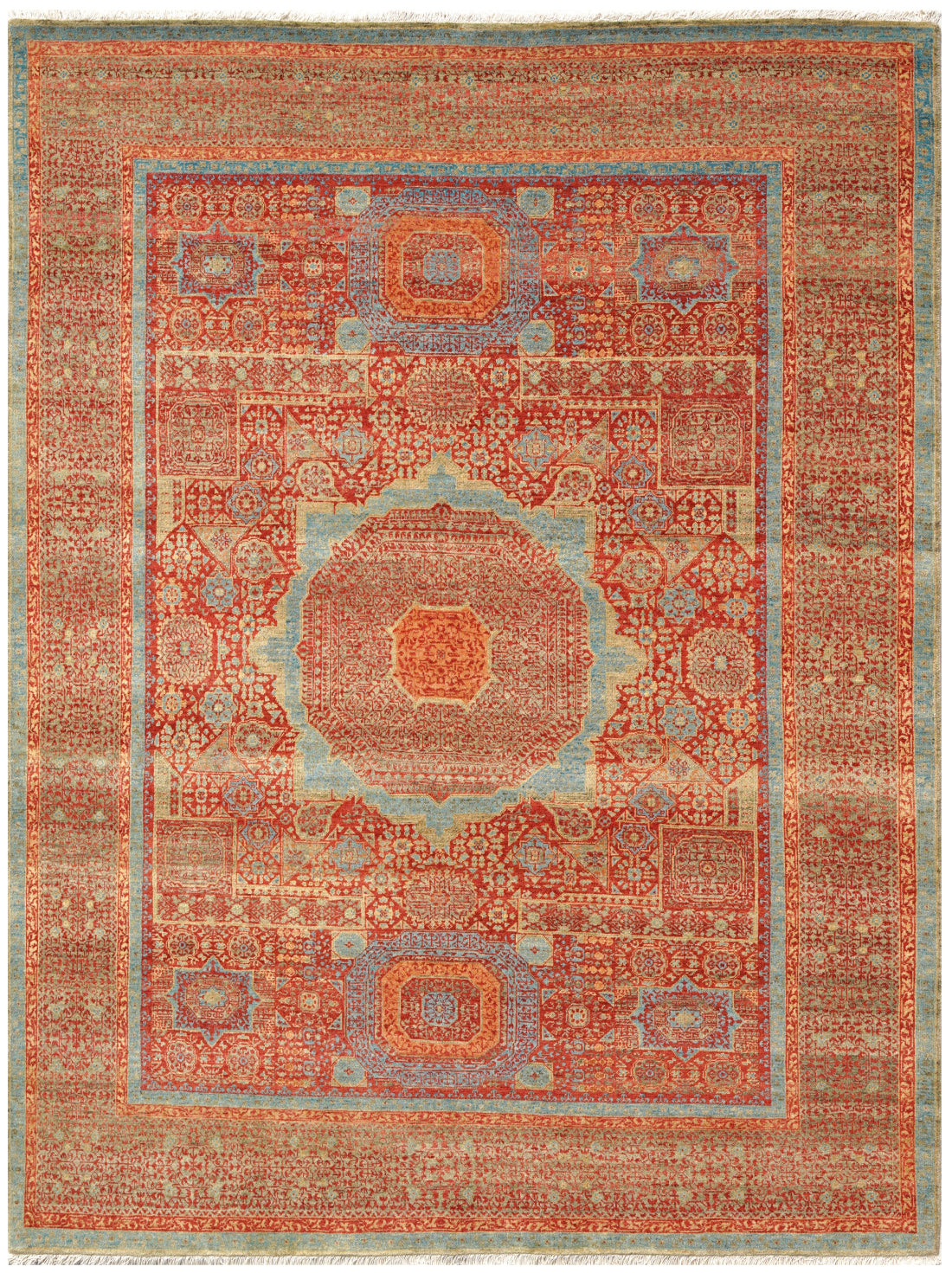Luxury hand knotted carpet made from 100% Wool
