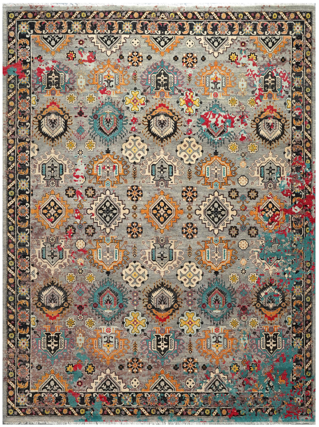 Luxury hand knotted carpet made from 100% Wool