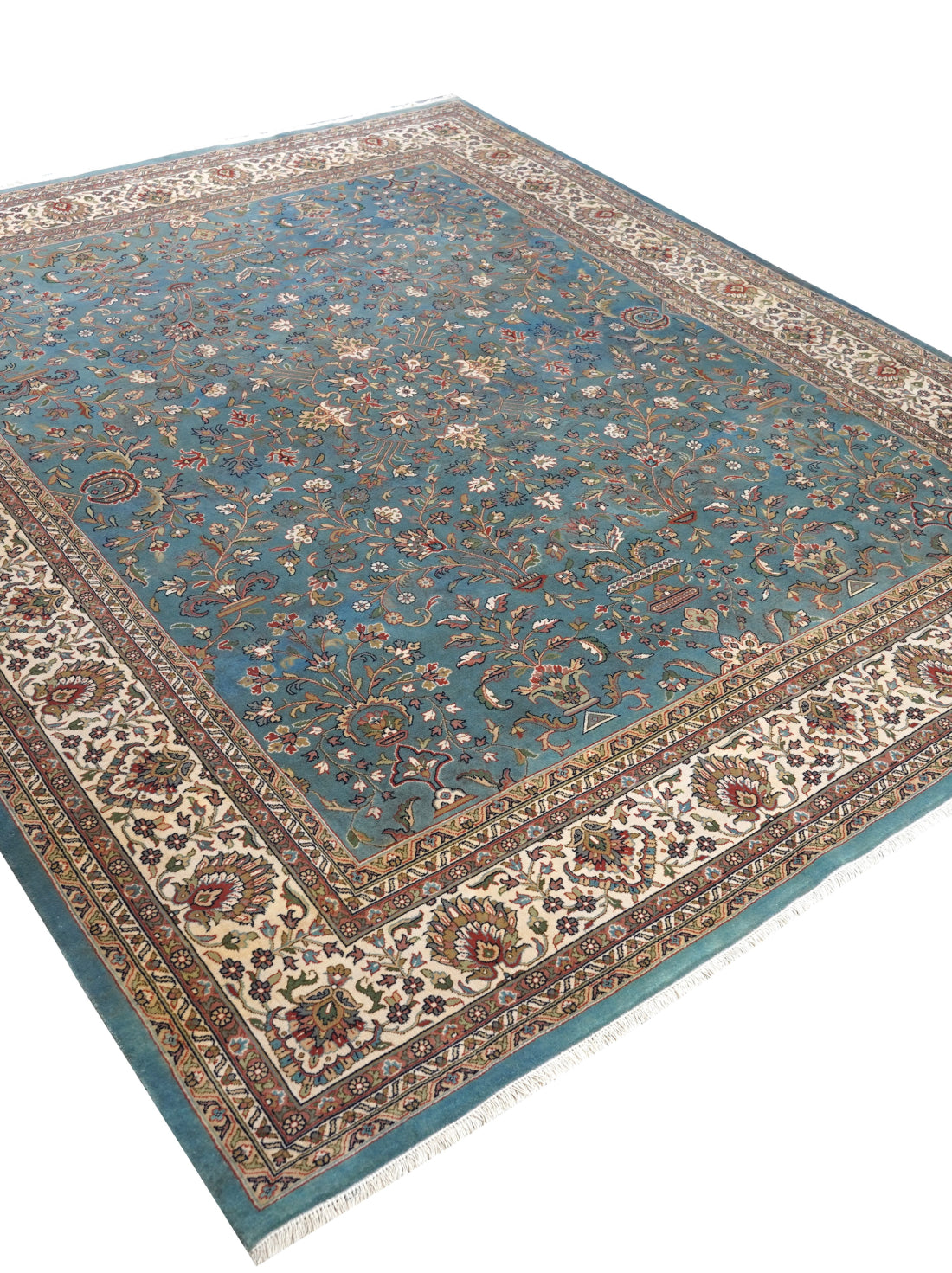 Luxury carpet in BLUE & CREAM color and Custom Size