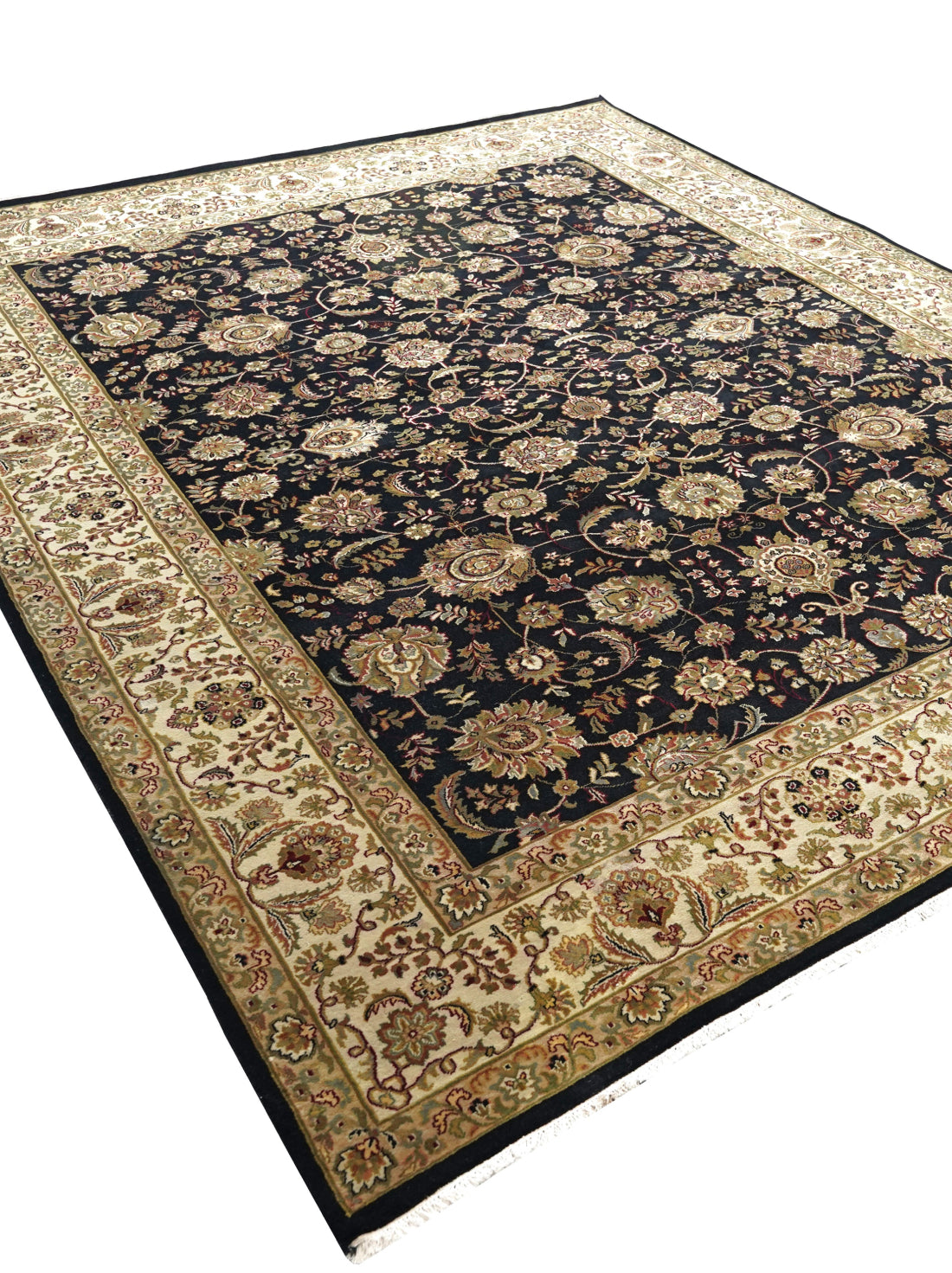 Luxury carpet in CREAM & BLACK color and Custom Size