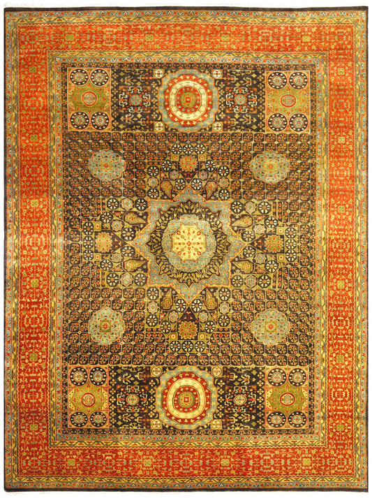 Luxury hand knotted carpet made from 100% Wool