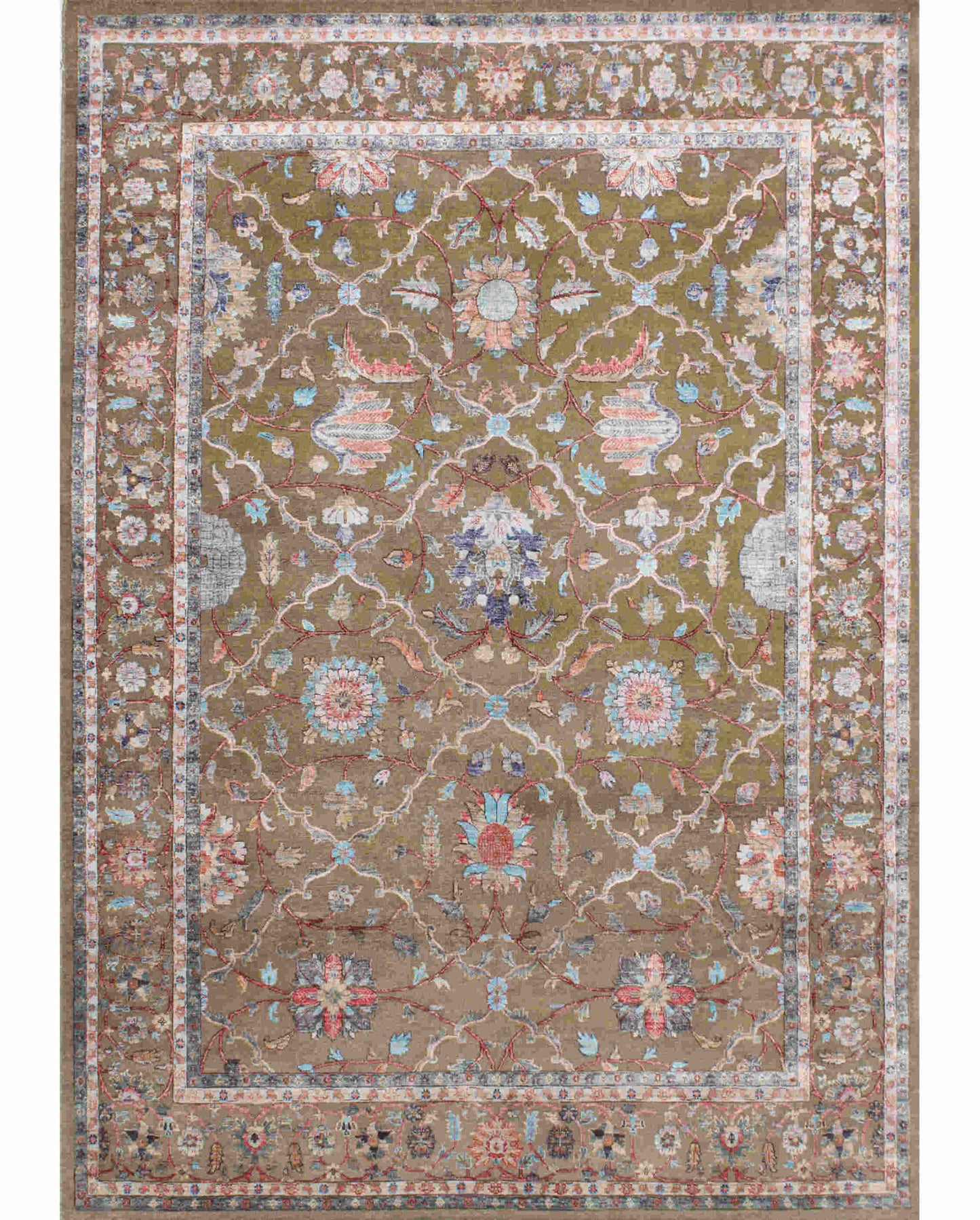 Luxury hand knotted carpet made from Wool & Bamboo Silk