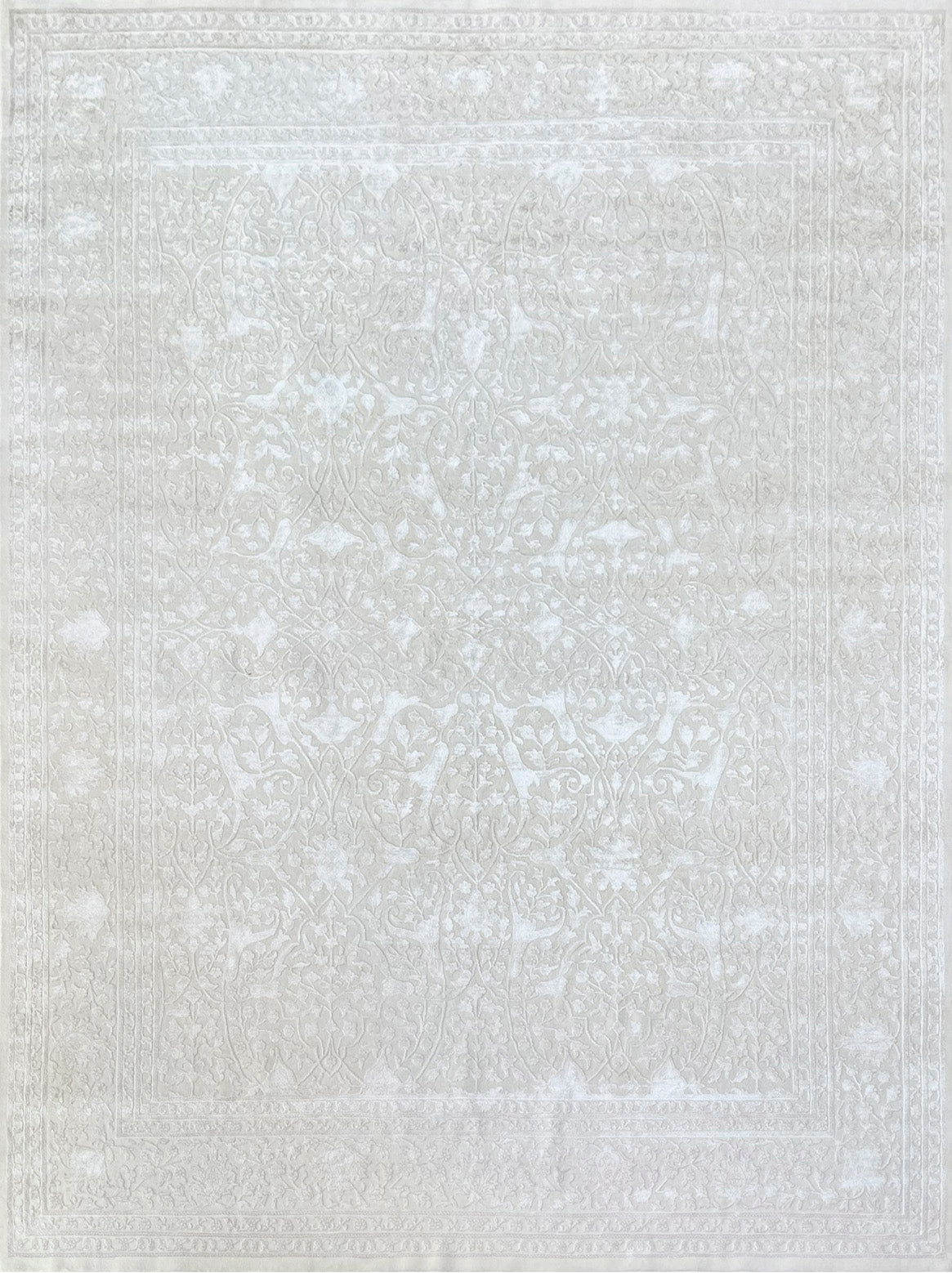 Luxury hand knotted carpet made from Wool & Bamboo Silk