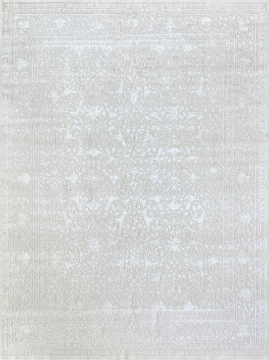 Luxury hand knotted carpet made from Wool & Bamboo Silk