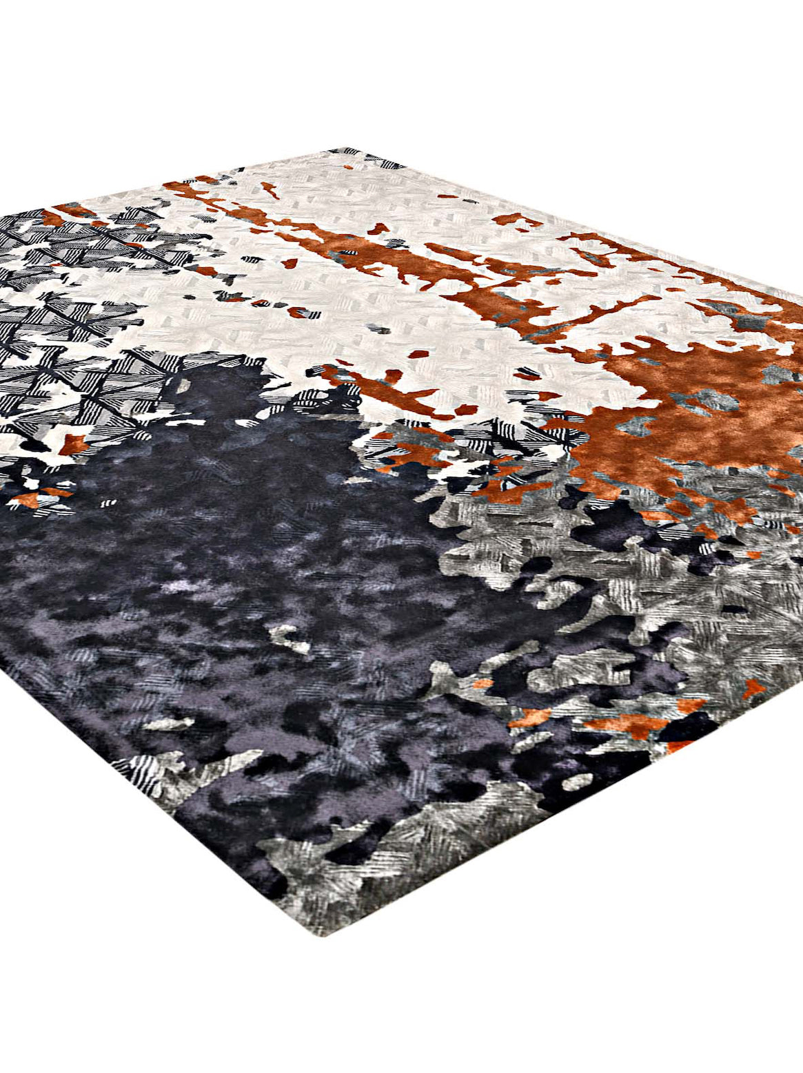Luxury carpet in Rust color and 4'6" x 6'6" size