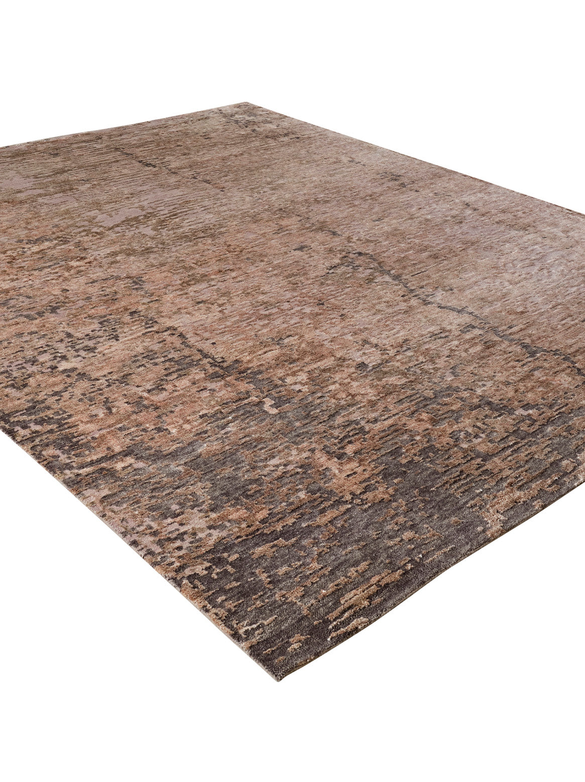 Luxury hand knotted carpet made from Modern in french rose color and 8' x 10' size