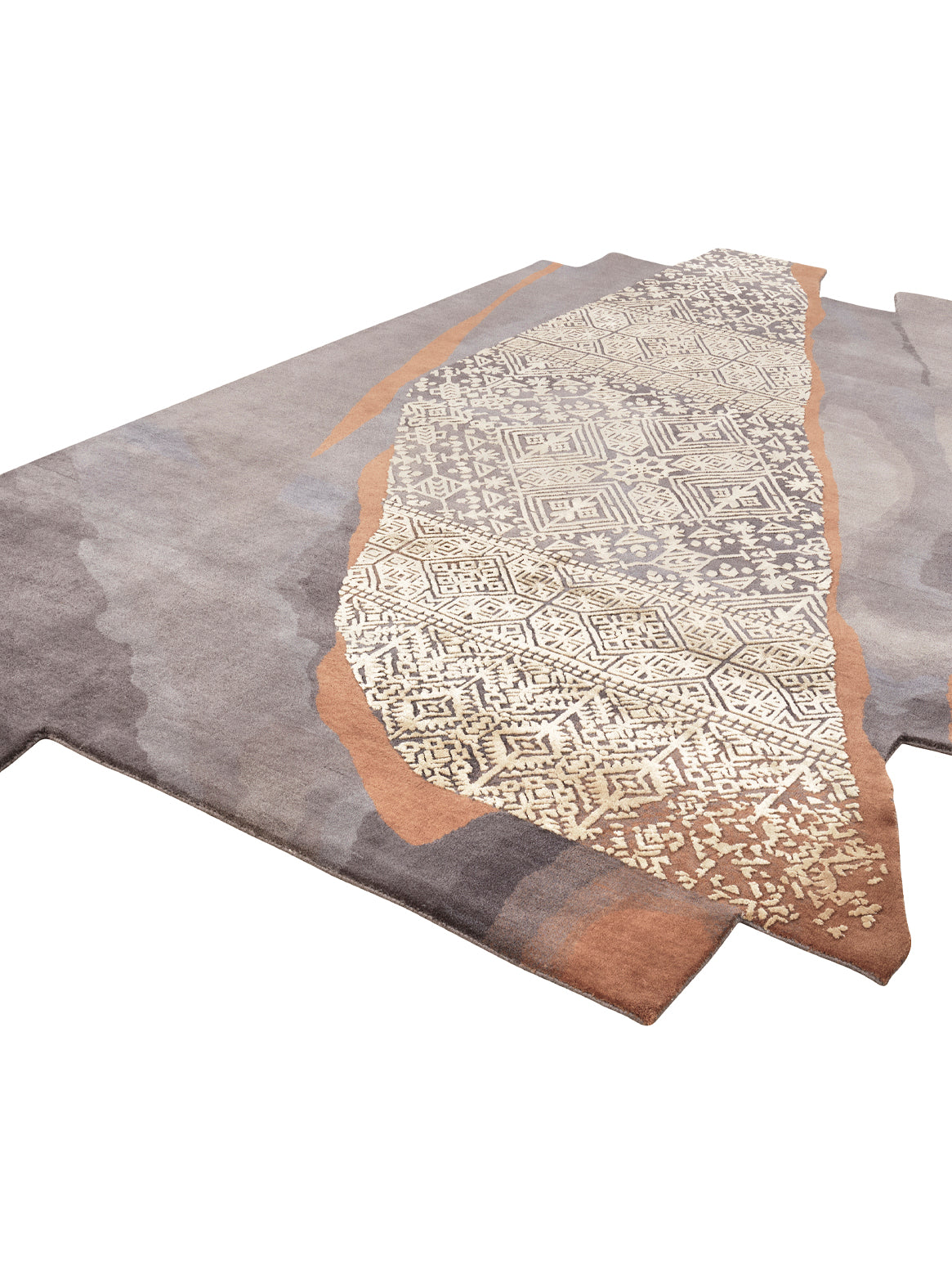 Luxury carpet in Tan Grey color and Custom Size