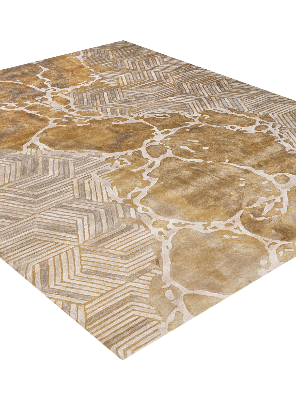 Luxury carpet in GOLD GREY color and 4'6" x 6'6" size