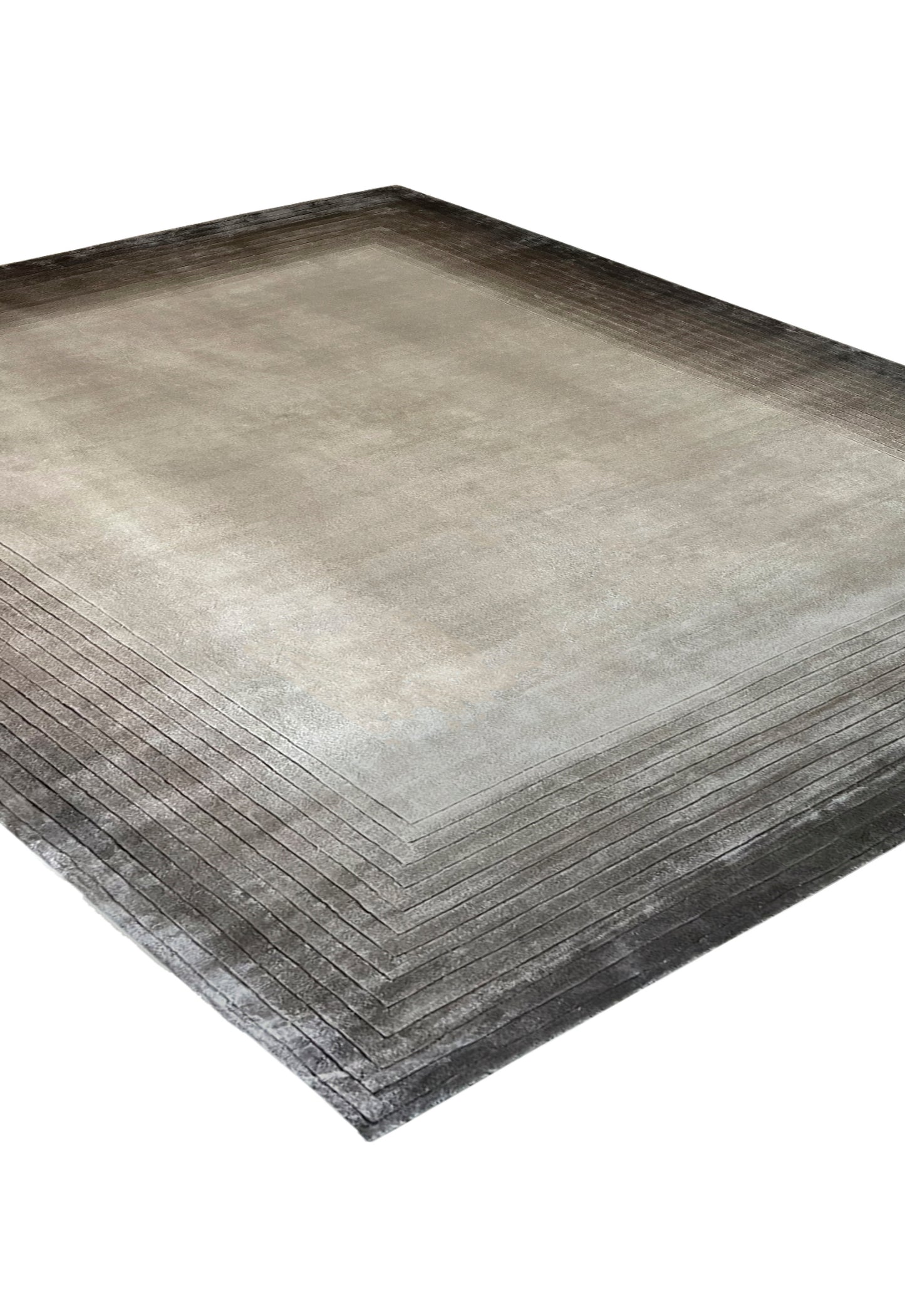 Luxury carpet in Charcoal color and 6' x 9' size