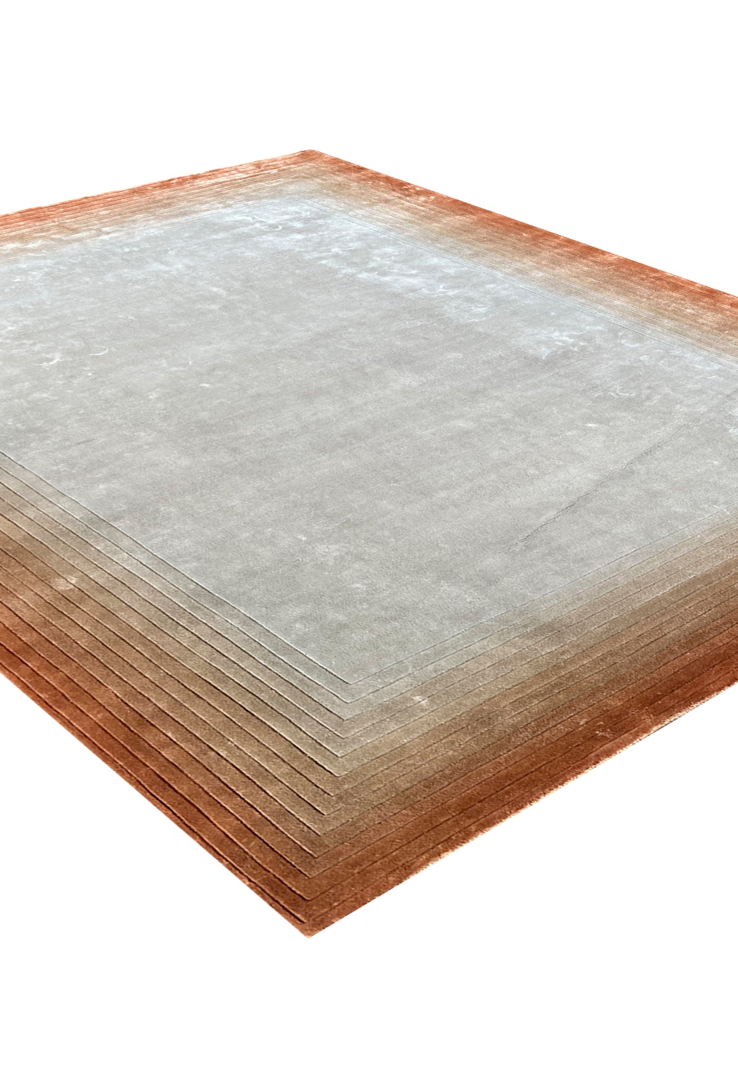 Luxury carpet in Rust color and 6' x 9' size