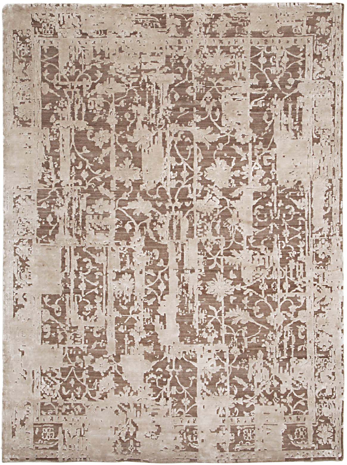 Luxury hand knotted carpet made from Wool & Botanical Silk
