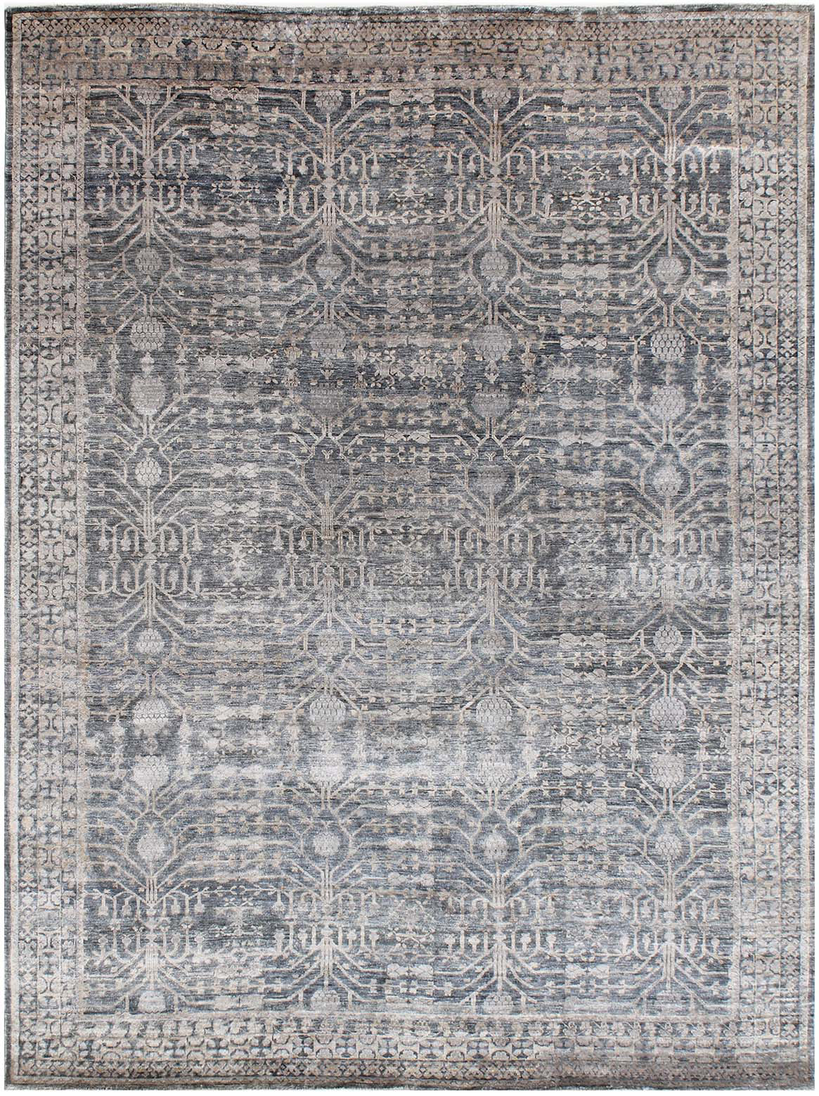Luxury hand knotted carpet made from 100% Bamboo Silk