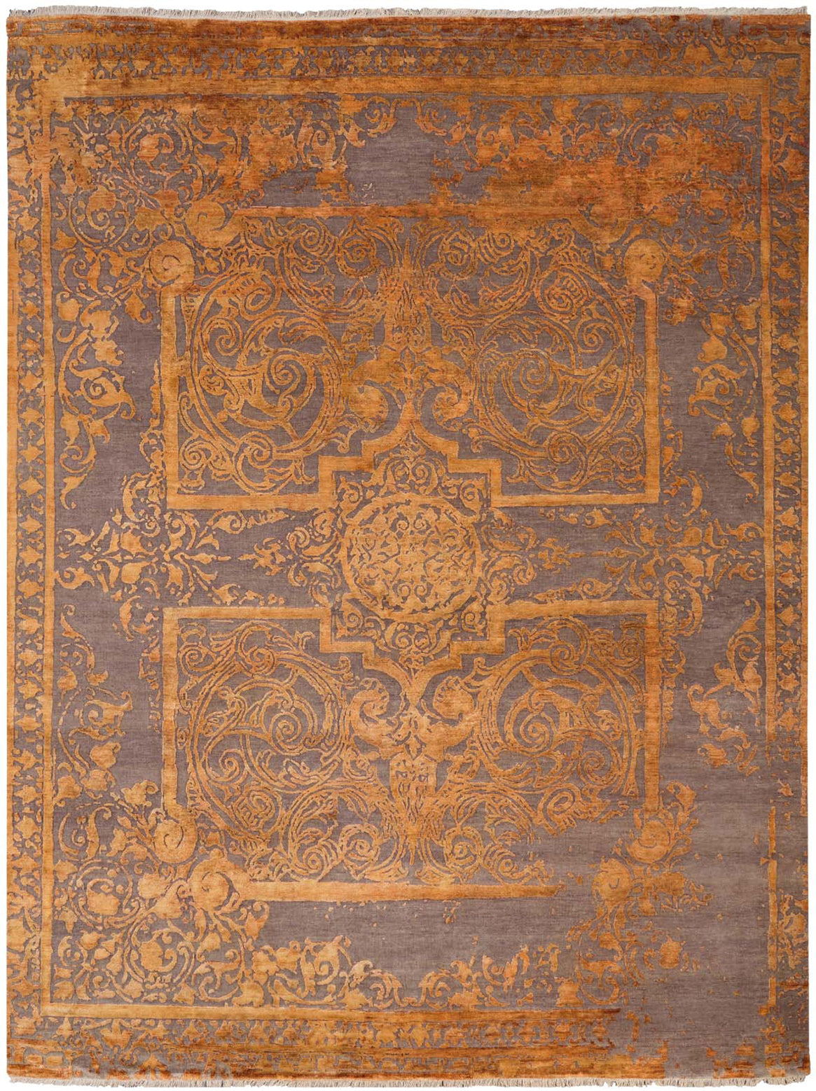 Luxury hand knotted carpet made from Wool & Botanical Silk