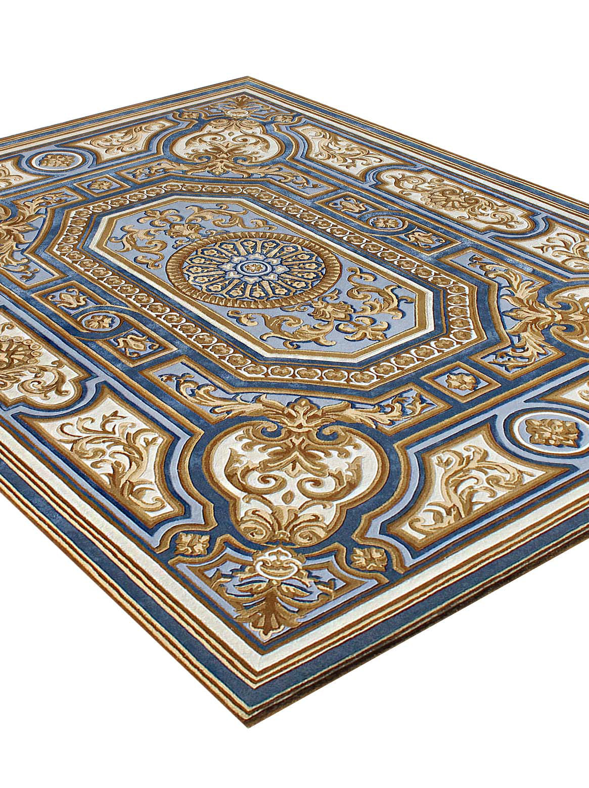 Luxury hand tufted carpet made from Wool & Botanical Silk in multi color and 8' x 10' size